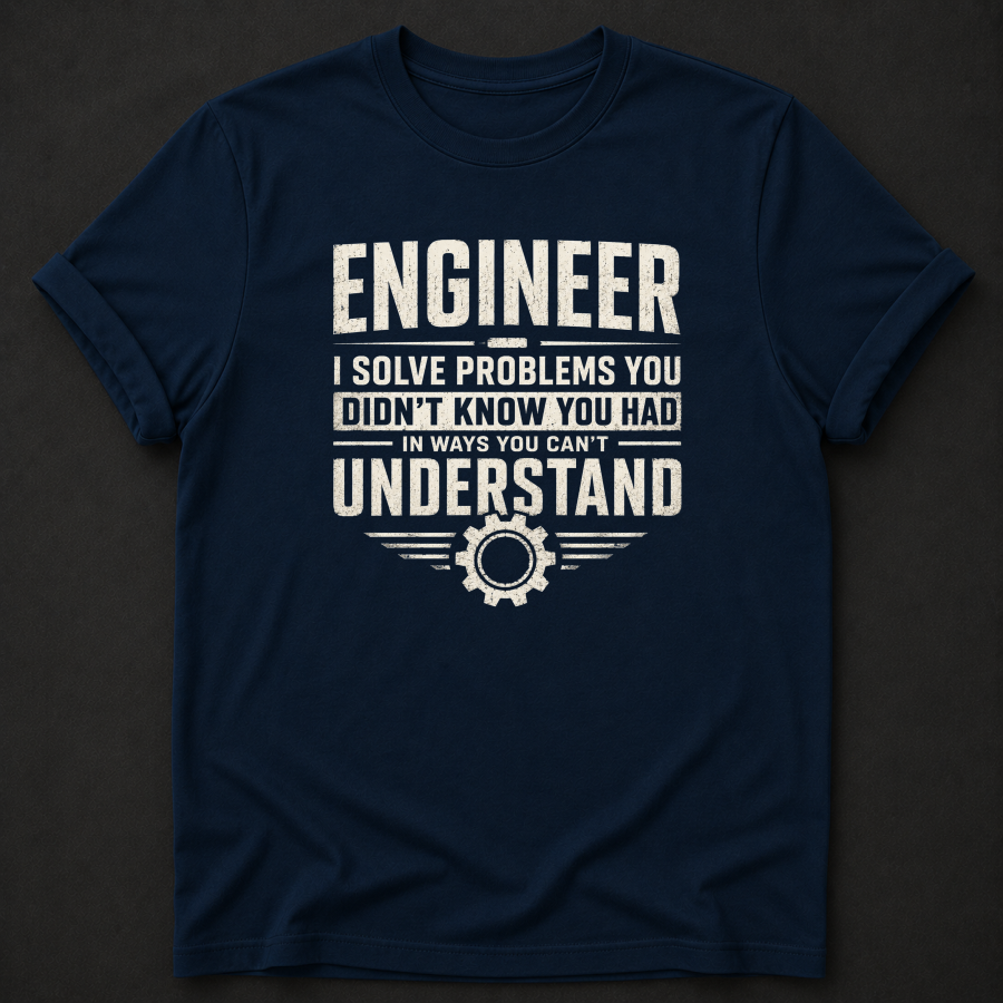 Funny Engineer T-Shirt | I Solve Problems You Didn't Know You Had