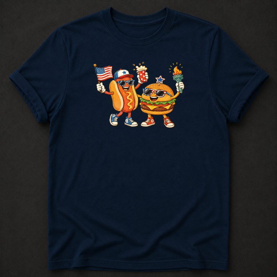 Hot Dog & Burger Freedom Squad Tee