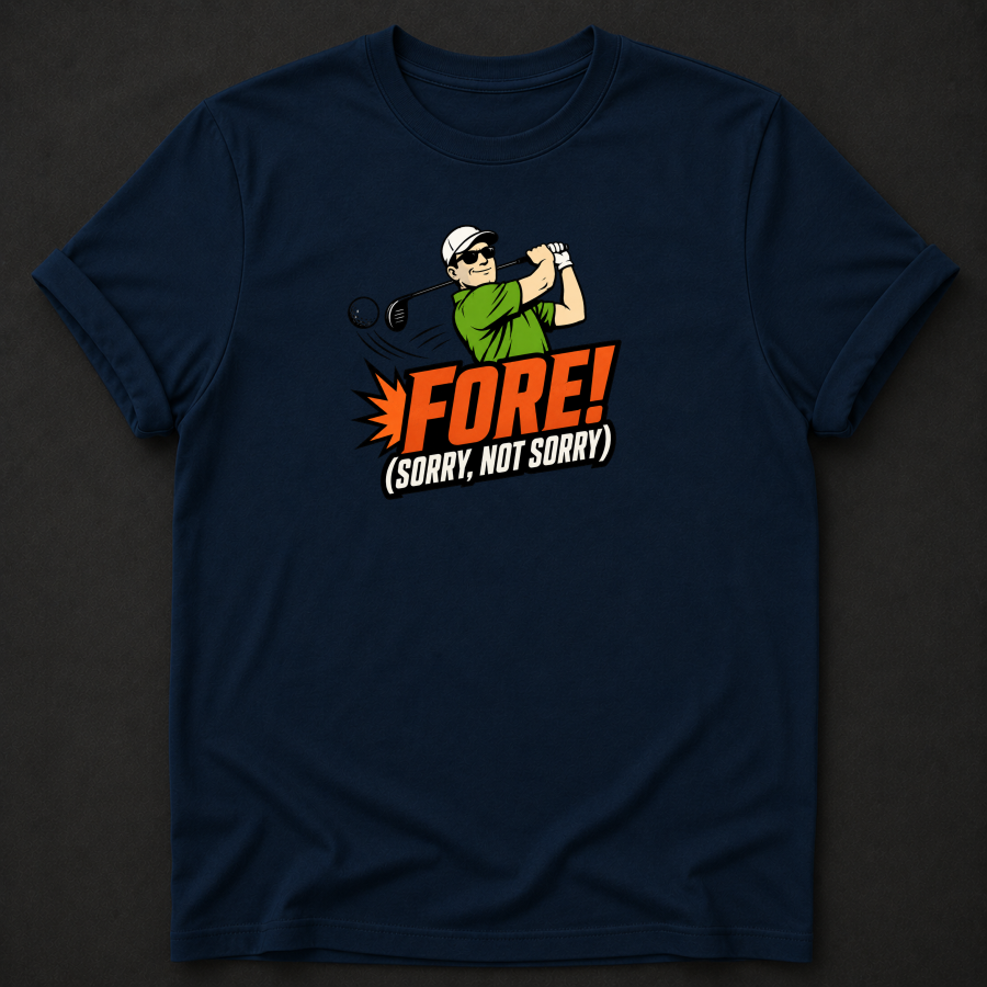 Fore Sorry Not Sorry T-Shirt - Funny Golf Graphic Tee