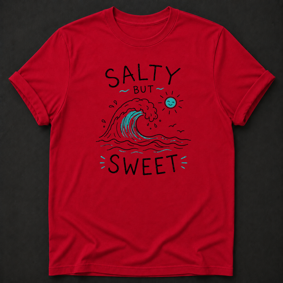 Salty But Sweet T-Shirt - Ocean Wave Beach Graphic Tee