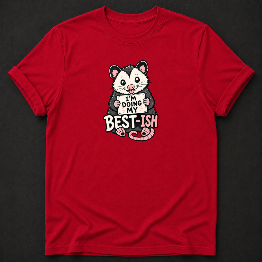I'm Doing My Best-ish Opossum T-Shirt – Funny Sarcastic Tee