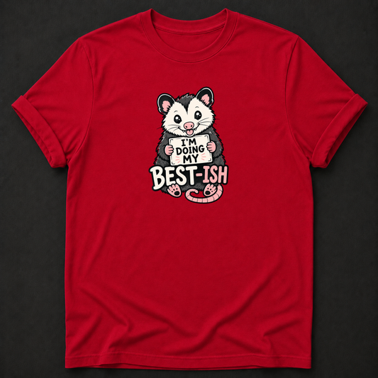 I'm Doing My Best-ish Opossum T-Shirt – Funny Sarcastic Tee