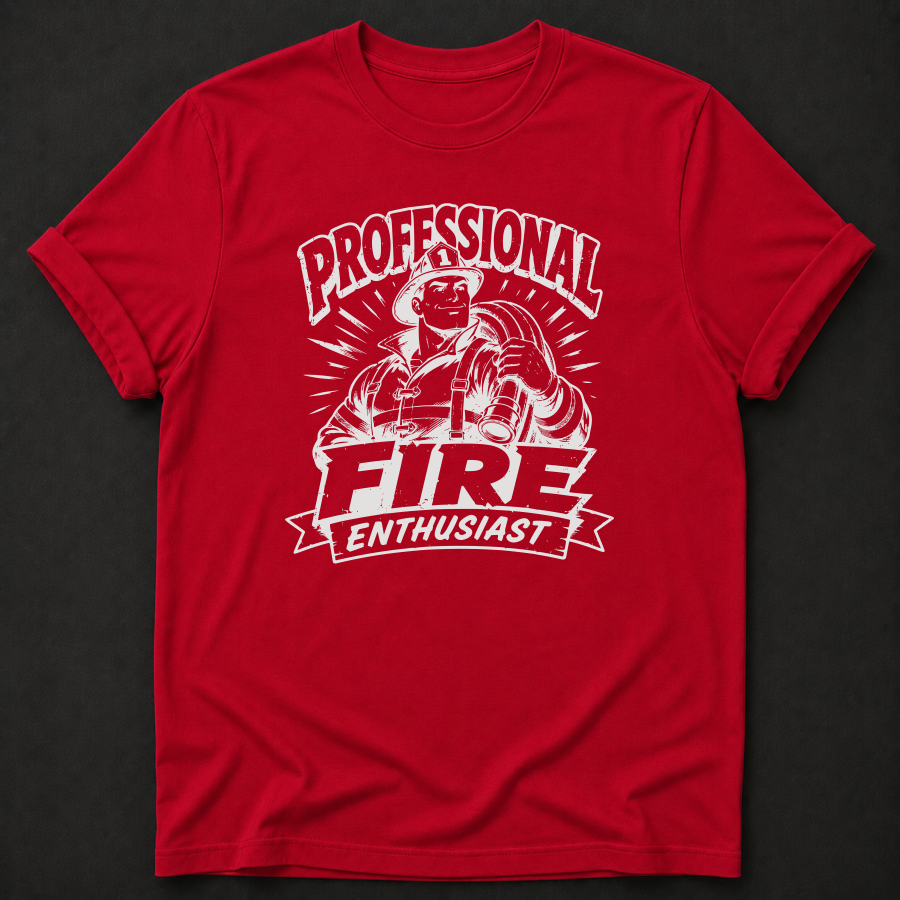 Funny Firefighter T-Shirt | Professional Fire Enthusiast