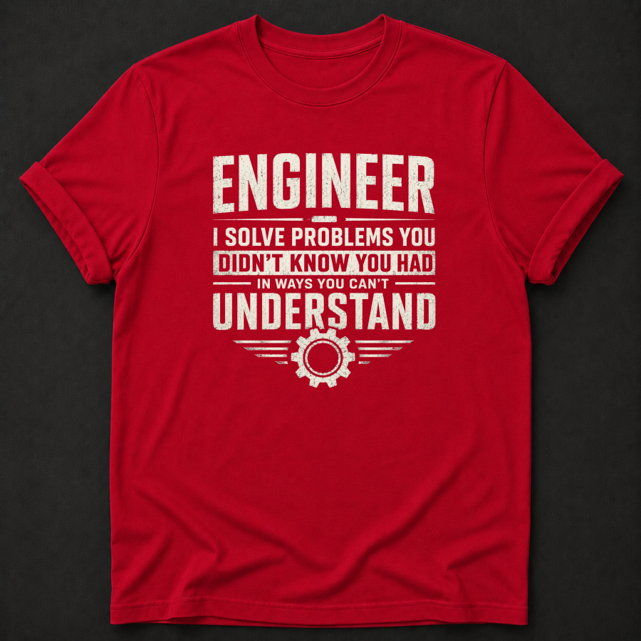Funny Engineer T-Shirt | I Solve Problems You Didn't Know You Had