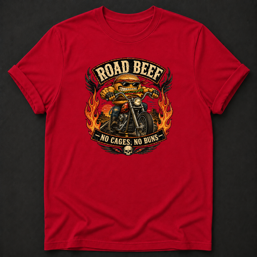 Road Beef: No Cages, No Buns Tee