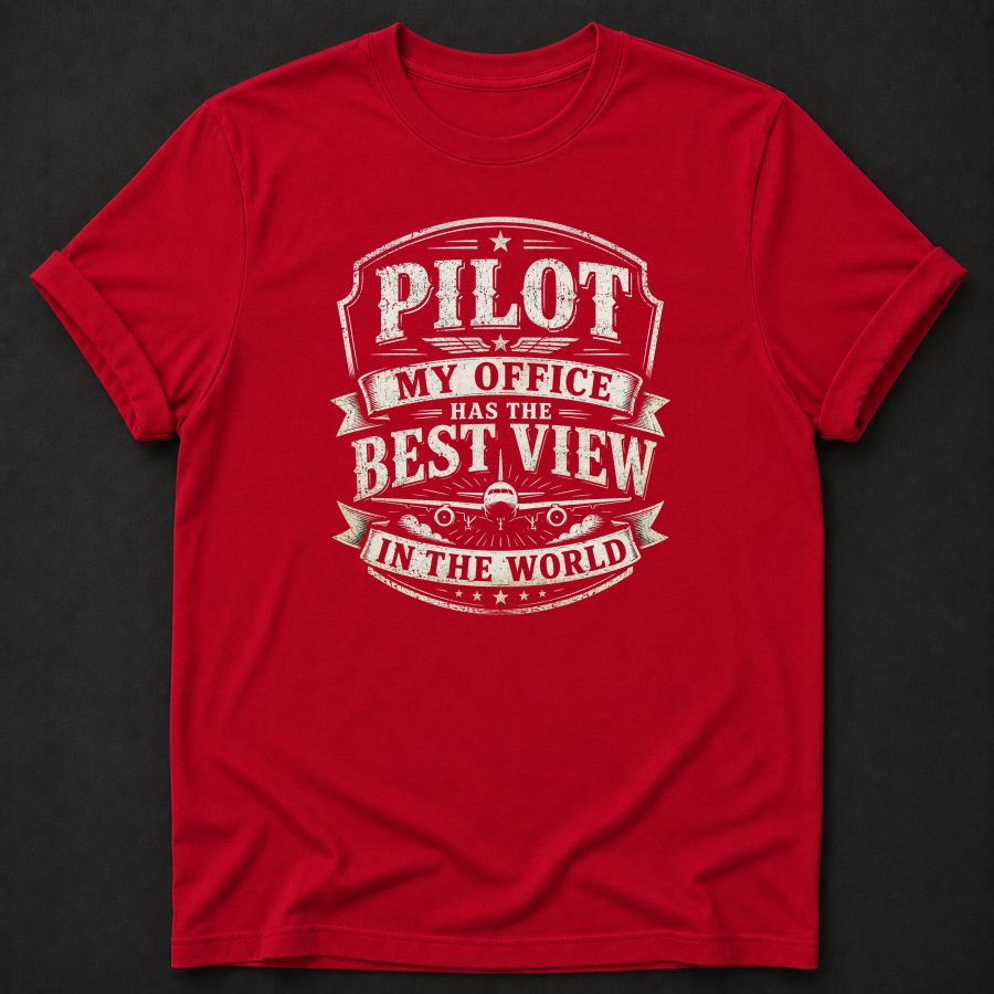 Pilot T-Shirt | My Office Has The Best View In The World