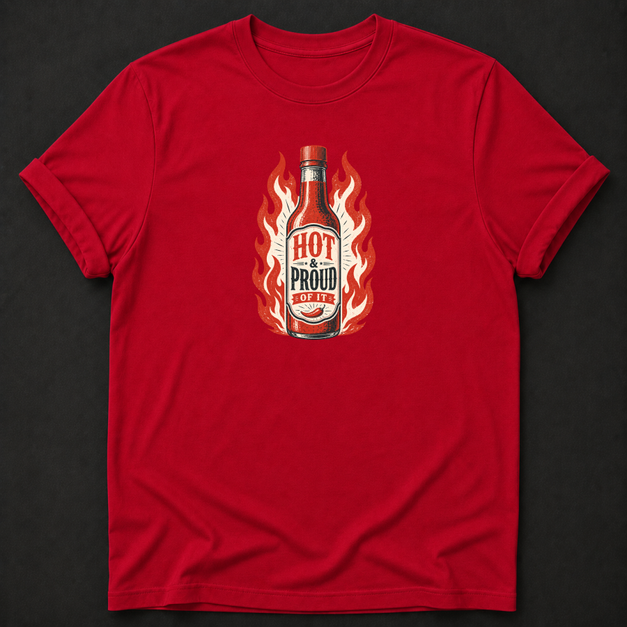 Hot & Proud of It T-Shirt – Funny Vintage Hot Sauce Foodie Tee