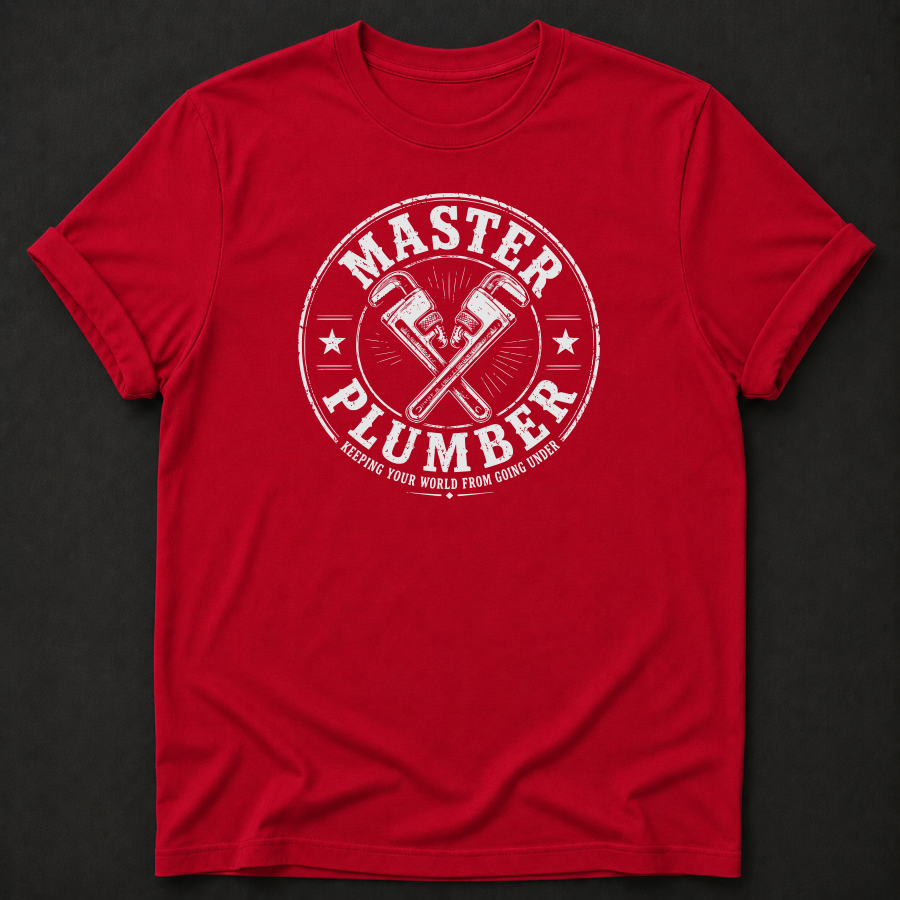 Master Plumber T-Shirt | Keeping Your World From Going Under