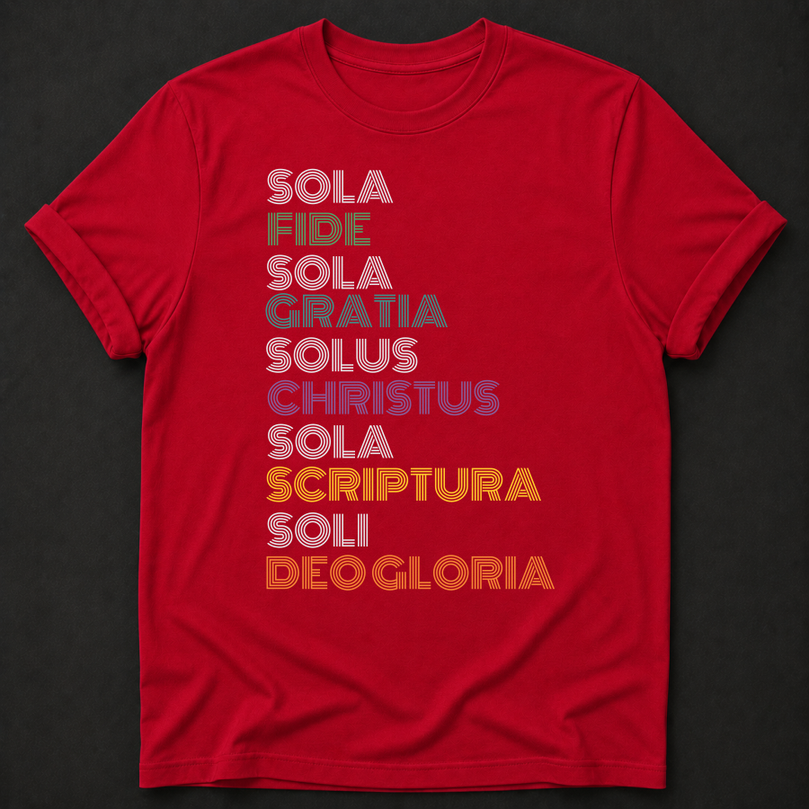 Five Solas Reformation Christian T-Shirt
