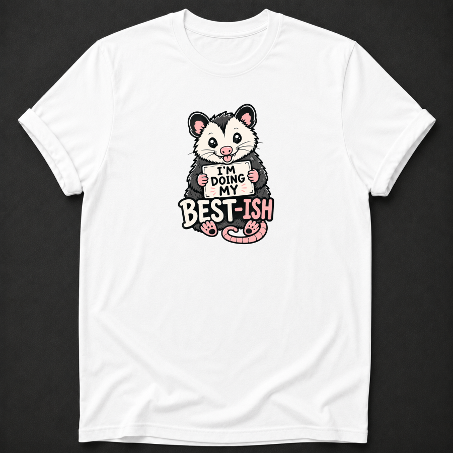 I'm Doing My Best-ish Opossum T-Shirt – Funny Sarcastic Tee