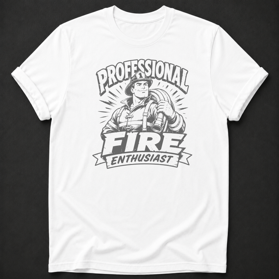 Funny Firefighter T-Shirt | Professional Fire Enthusiast