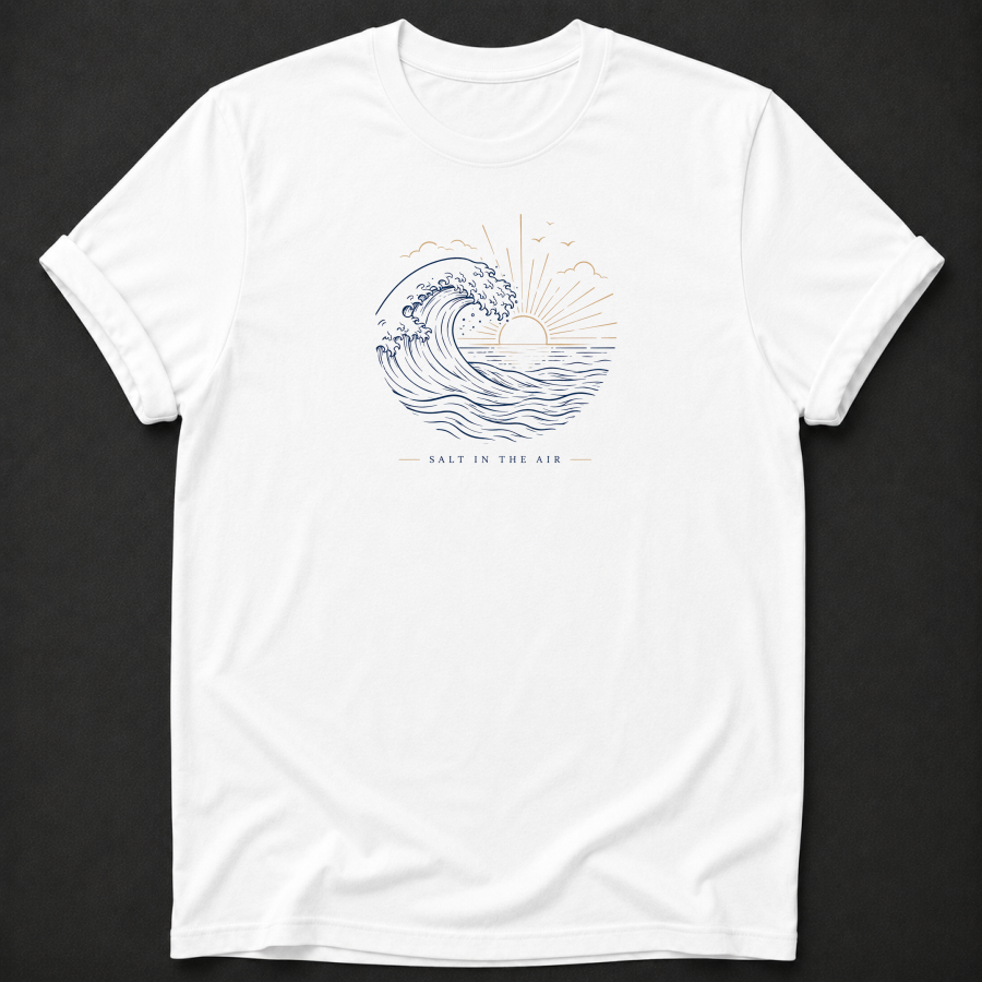 Salt In The Air T-Shirt - Ocean Wave Outdoor Graphic Tee