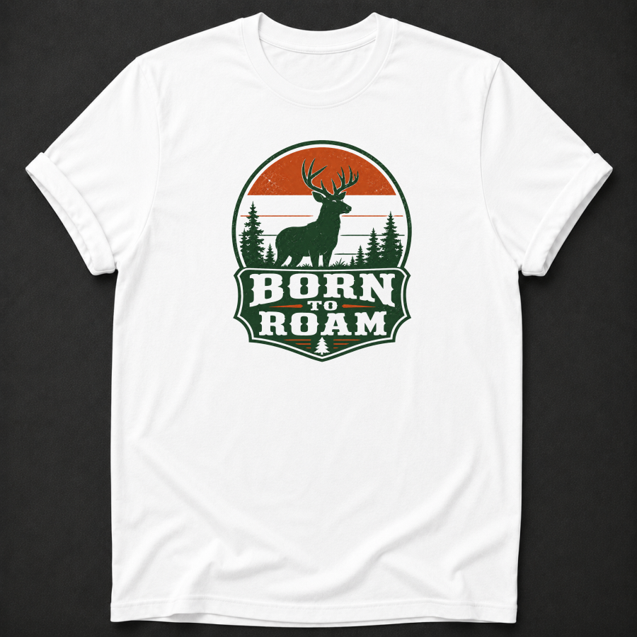 Born to Roam Deer T-Shirt – Vintage Outdoor Hunting Shirt