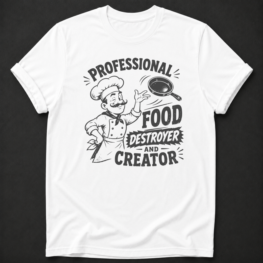 Funny Chef T-Shirt | Professional Food Destroyer and Creator