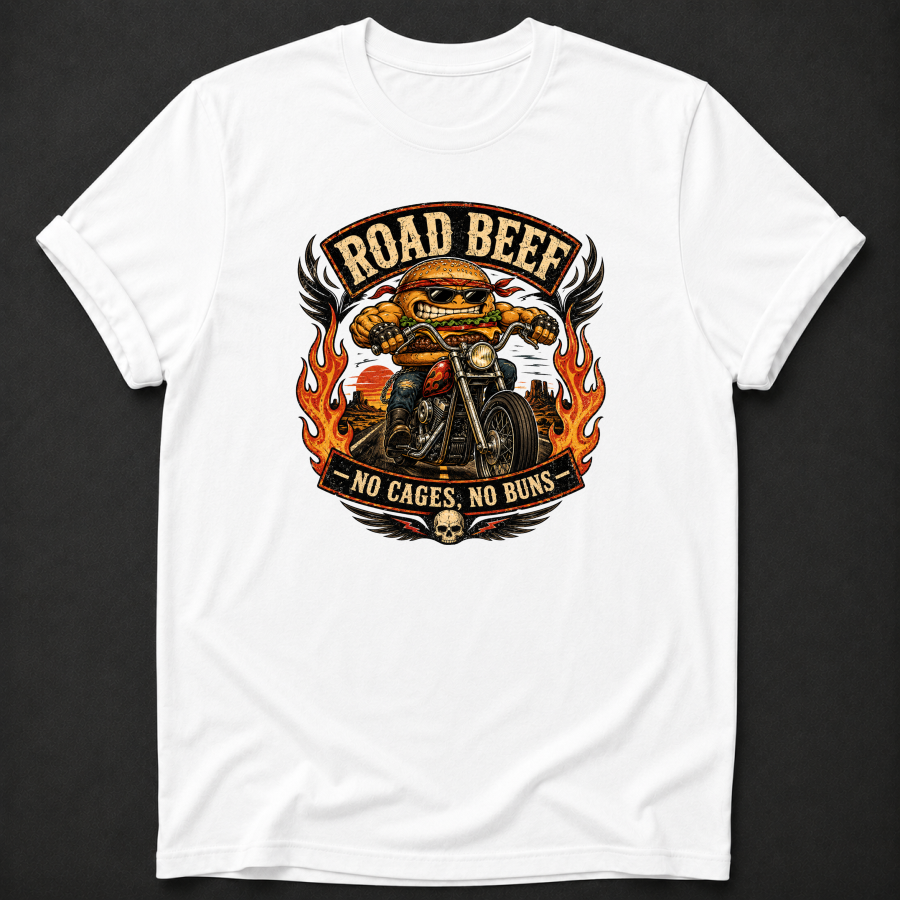 Road Beef: No Cages, No Buns Tee