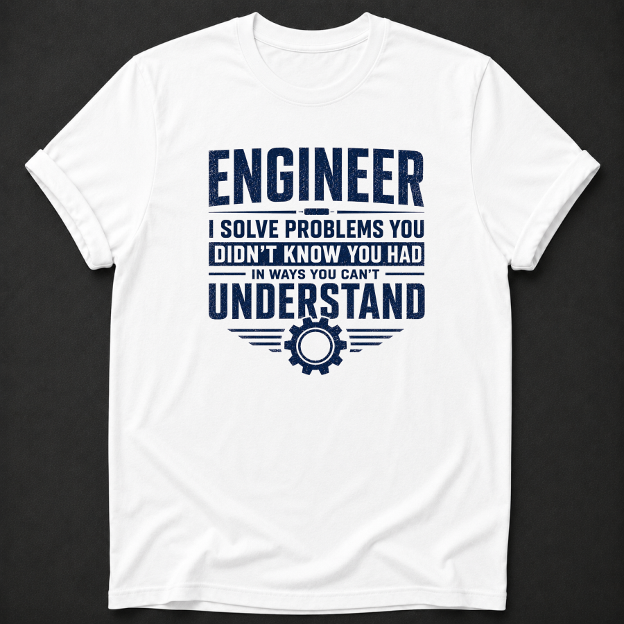 Funny Engineer T-Shirt | I Solve Problems You Didn't Know You Had