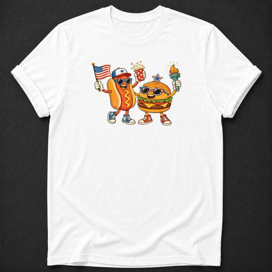 Hot Dog & Burger Freedom Squad Tee