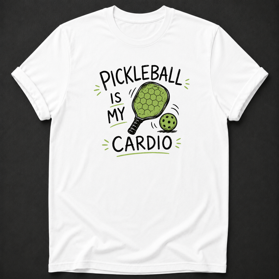 Pickleball Is My Cardio T-Shirt - Funny Pickleball Graphic Tee