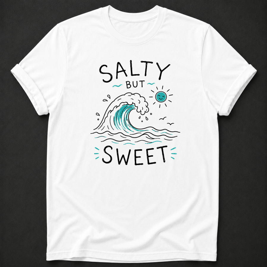 Salty But Sweet T-Shirt - Ocean Wave Beach Graphic Tee