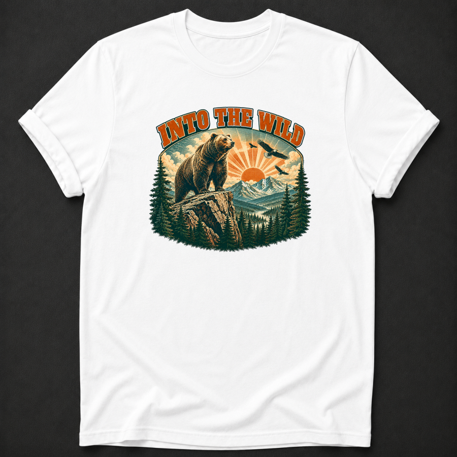 Into The Wild T-Shirt - Bear Mountain Outdoor Graphic Tee