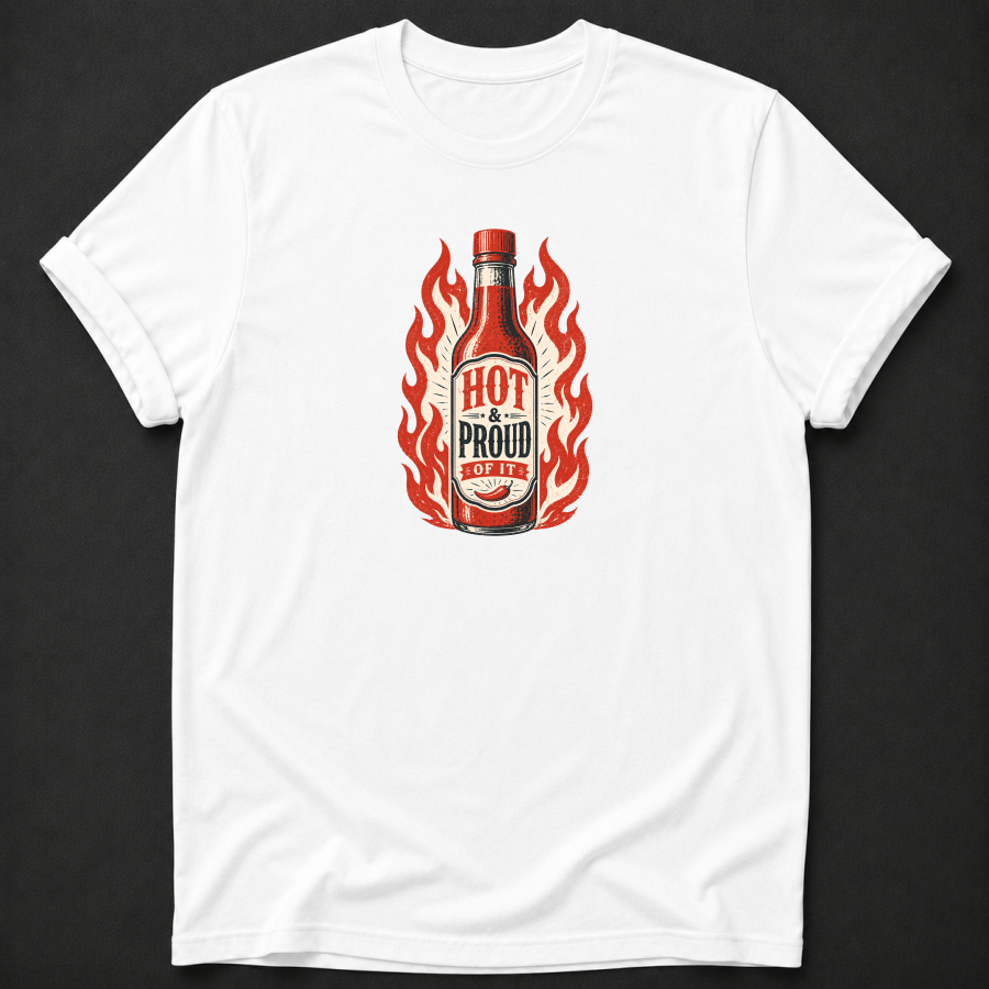 Hot & Proud of It T-Shirt – Funny Vintage Hot Sauce Foodie Tee