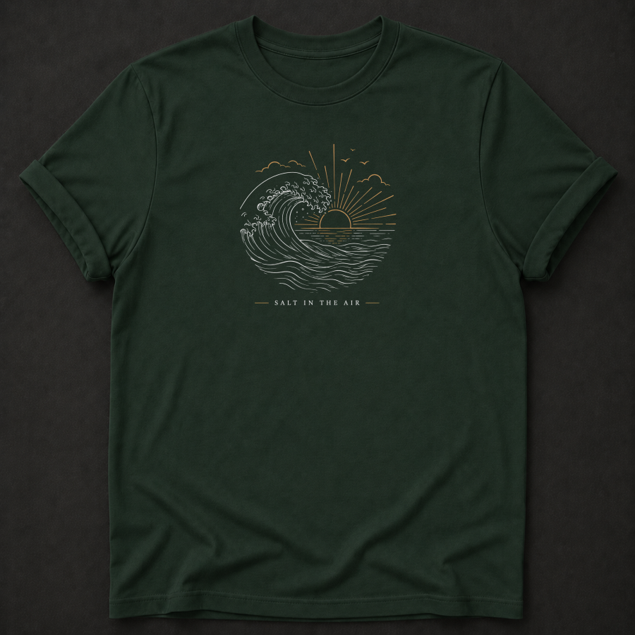 Salt In The Air T-Shirt - Ocean Wave Outdoor Graphic Tee