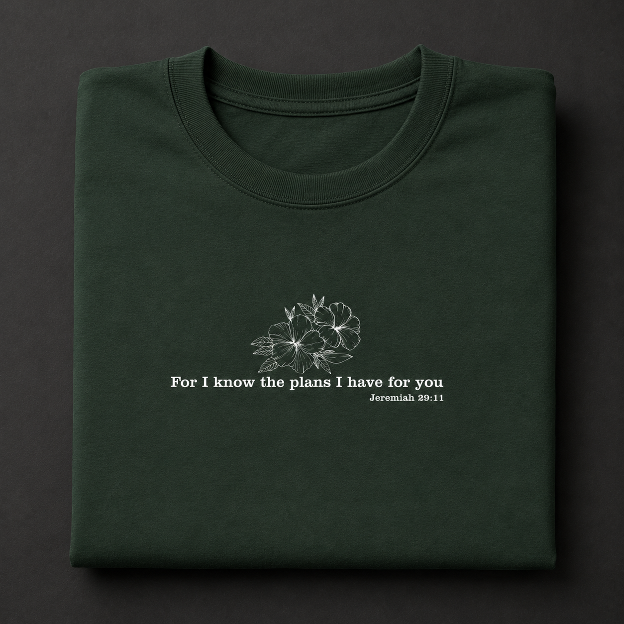 For I Know the Plans Tee - Jeremiah 29:11 Christian apparel